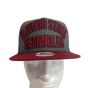 Florida State Seminoles New Era Snapback Hat FSU Gray Garnet Wool Cotton Cap